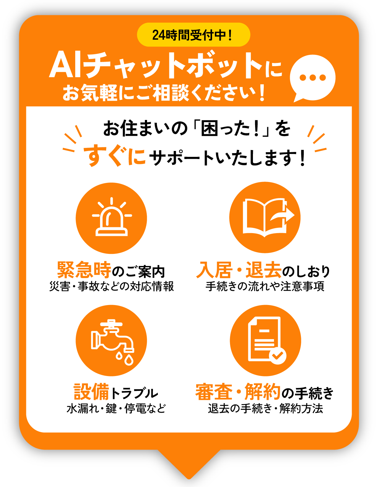 AIチャットボットにお気軽にご相談ください！